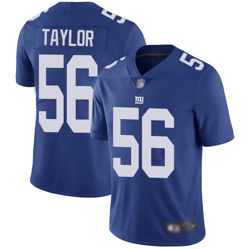 Men New York Giants #56 Lawrence Taylor Royal Blue Team Color Vapor Untouchable Limited Player Football NFL Jersey